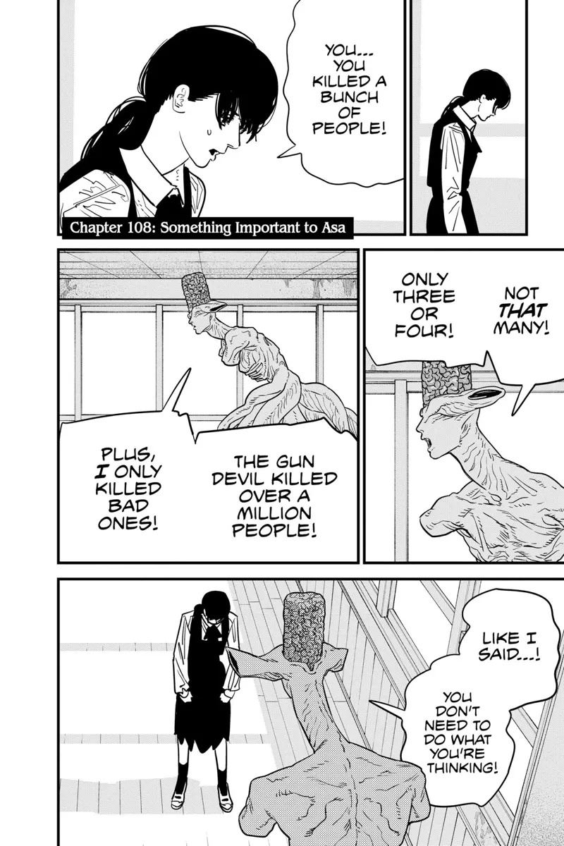 Chainsaw Man Manga Chapter 108 page 1 - Something Important to Asa