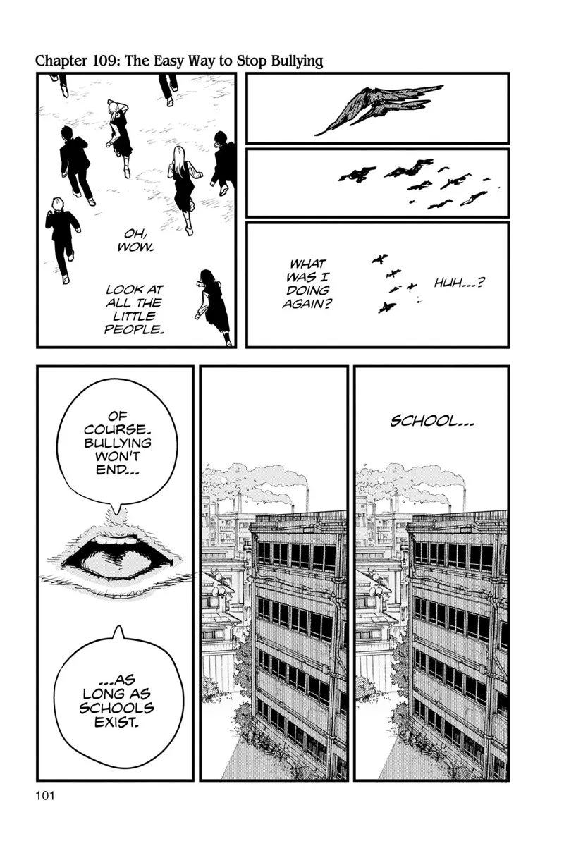 Chainsaw Man Manga Chapter 109 page 1 - The Easy Wat to Stop Bullying