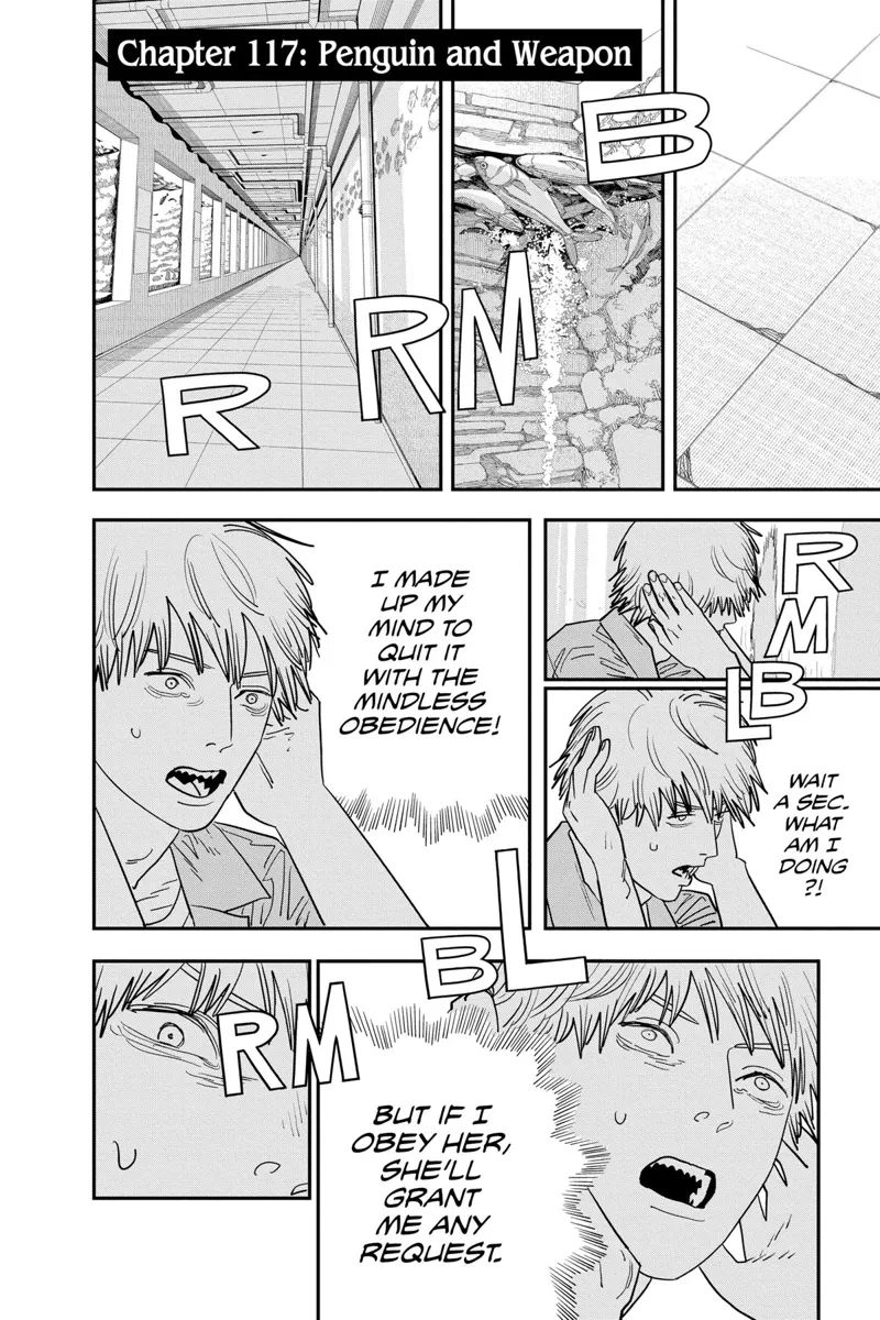 Chainsaw Man Manga Chapter 117 page 1 - Penguin and Weapon