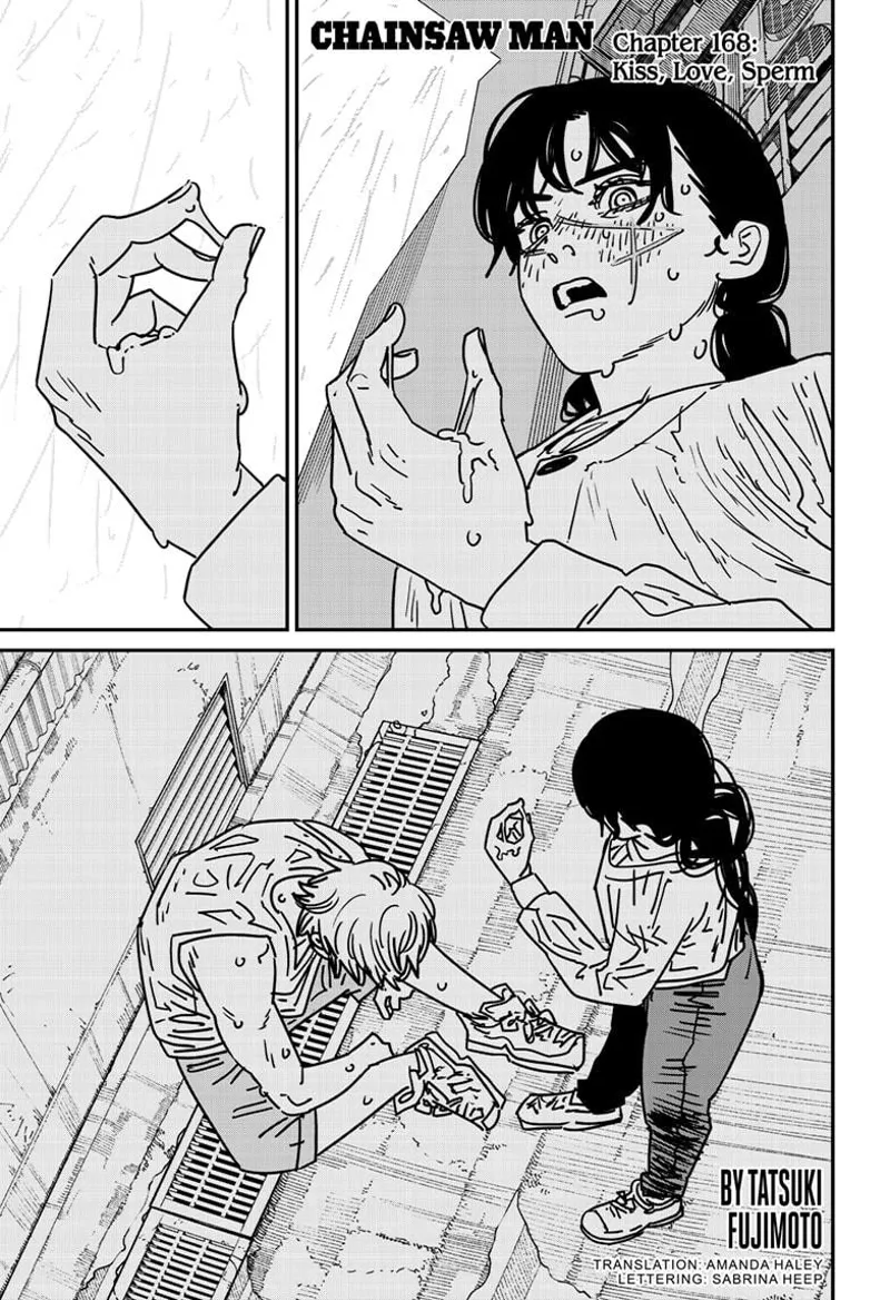 Chainsaw Man Manga Chapter 168 page 1 - Kiss, Love, Sperm
