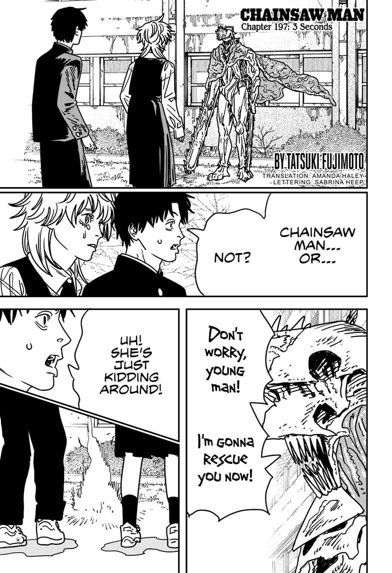 Chainsaw Man Manga Chapter 197 page 1 - 3 Seconds