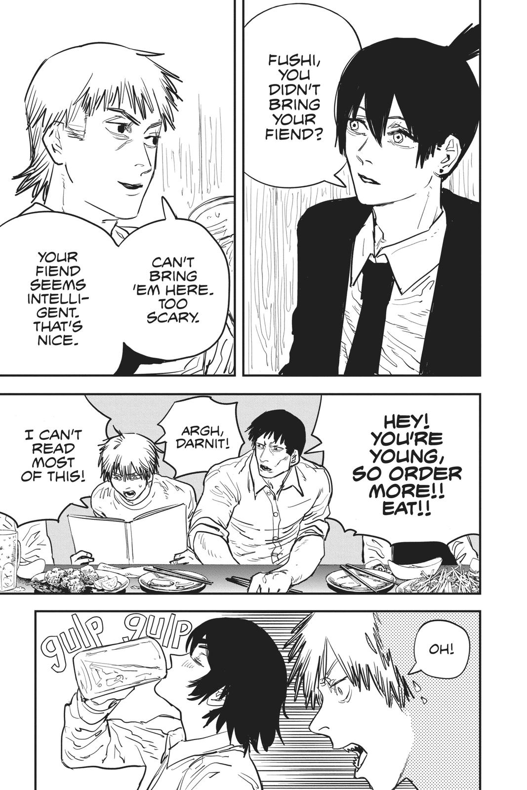 Chainsaw Man Manga Chapter 20 page 10 - Drinking
