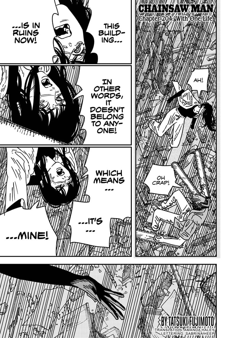 Chainsaw Man Manga Chapter 204 page 1 - With One Life