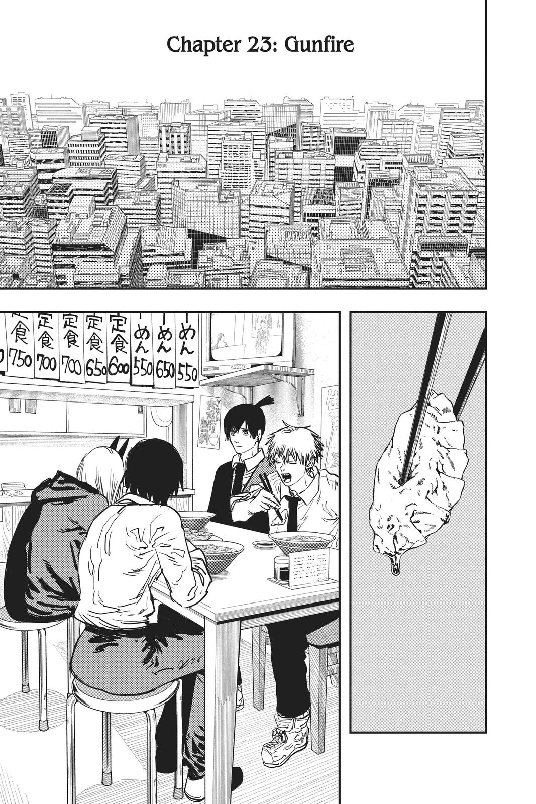 Chainsaw Man Manga Chapter 23 page 1 - Gunfire