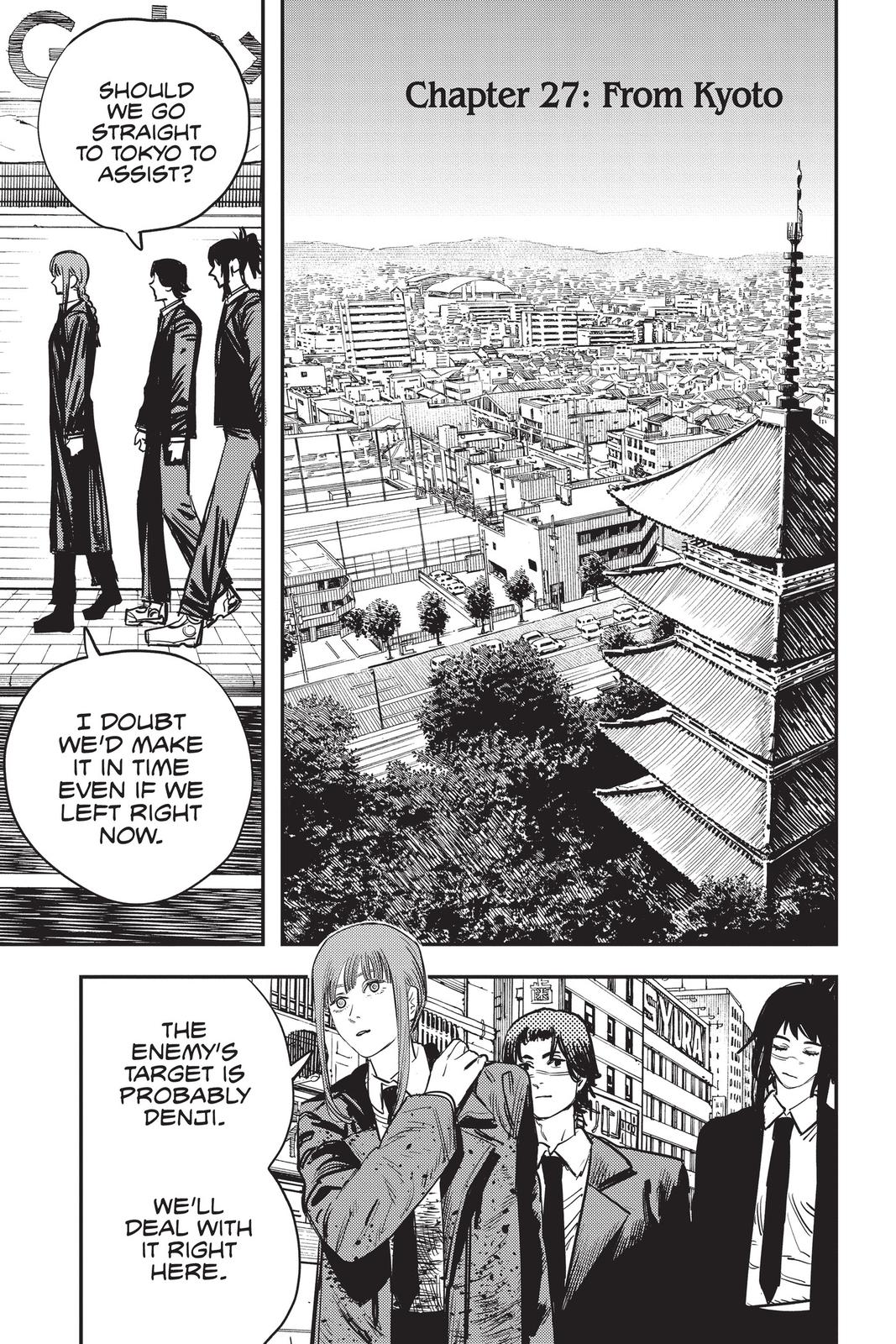 Chainsaw Man Manga Chapter 27 page 1 - From Kyoto