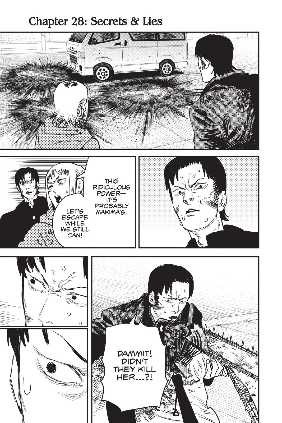 Chainsaw Man Manga Chapter 28 page 1 - Secrets & Lies