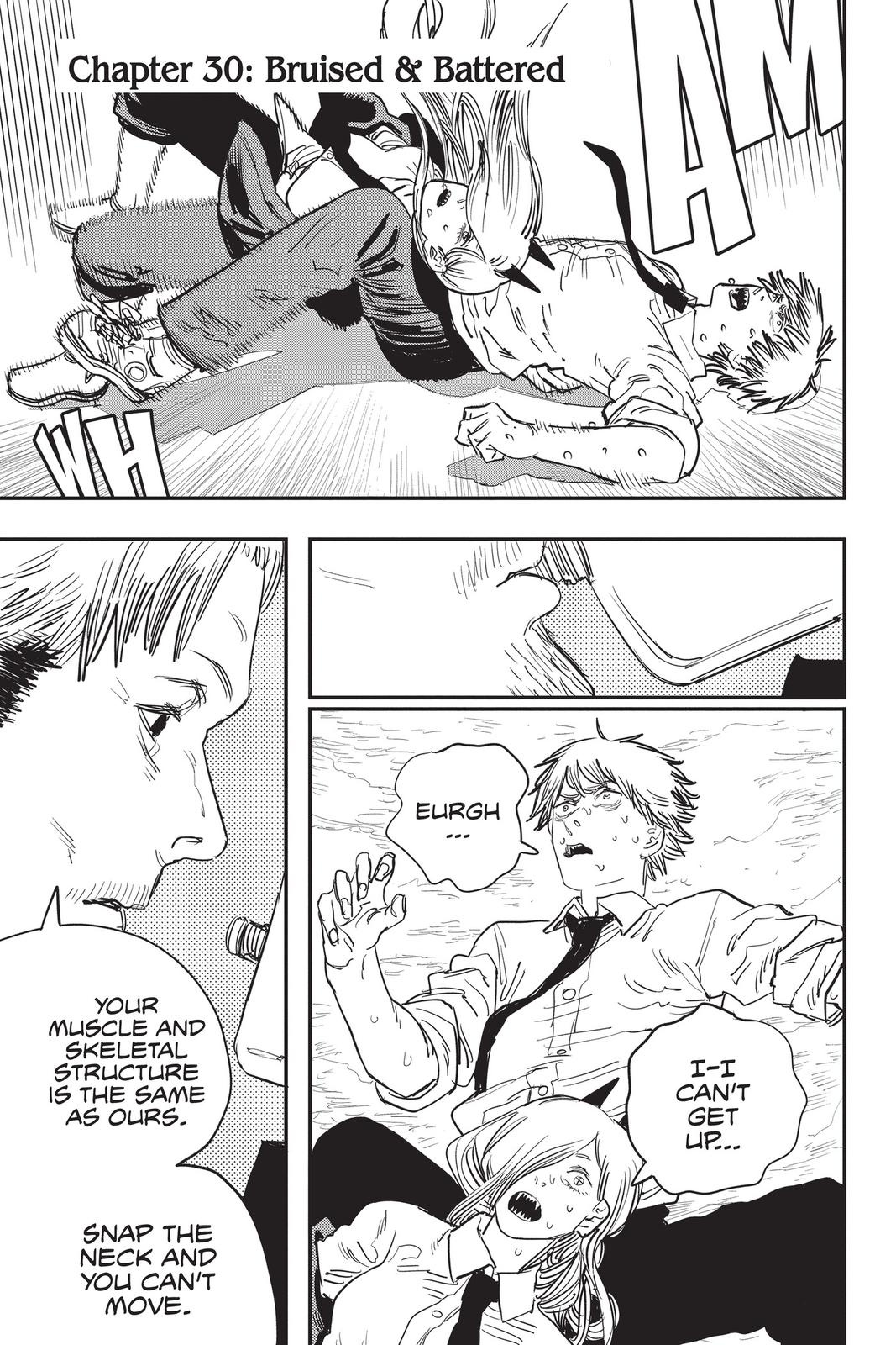 Chainsaw Man Manga Chapter 30 page 1 - Bruised & Battered