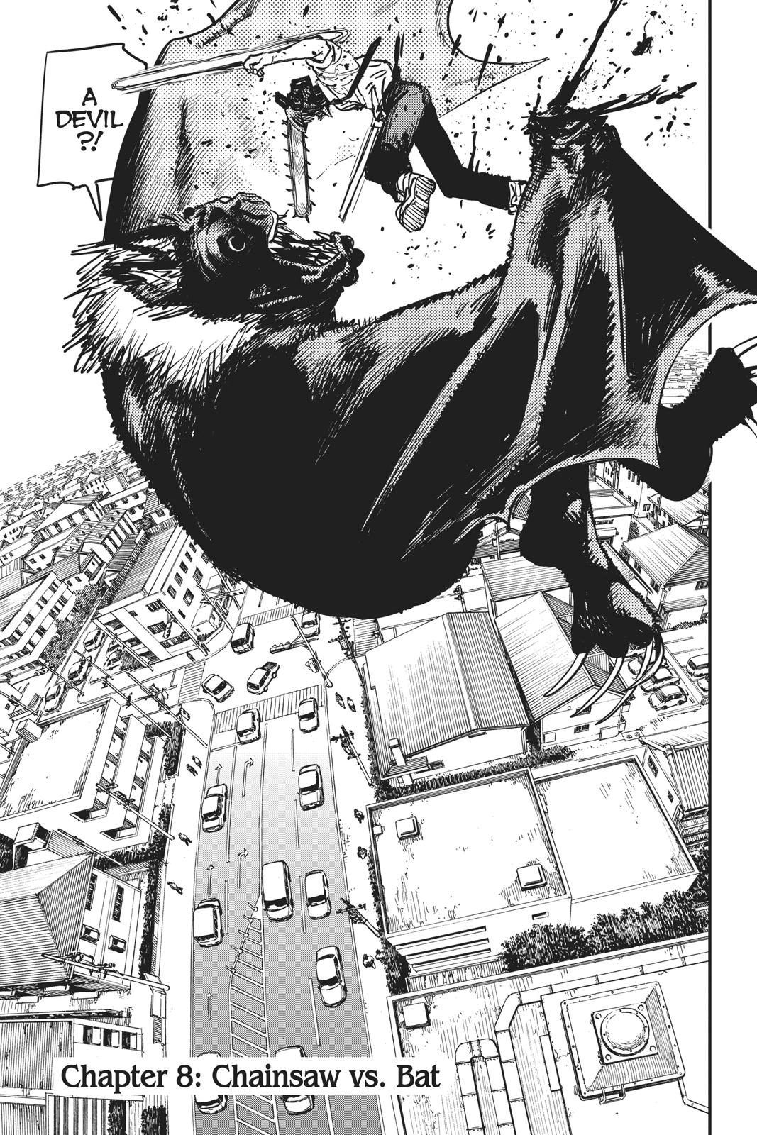 Chainsaw Man Manga Chapter 8 page 8 - Chainsaw vs. Bat