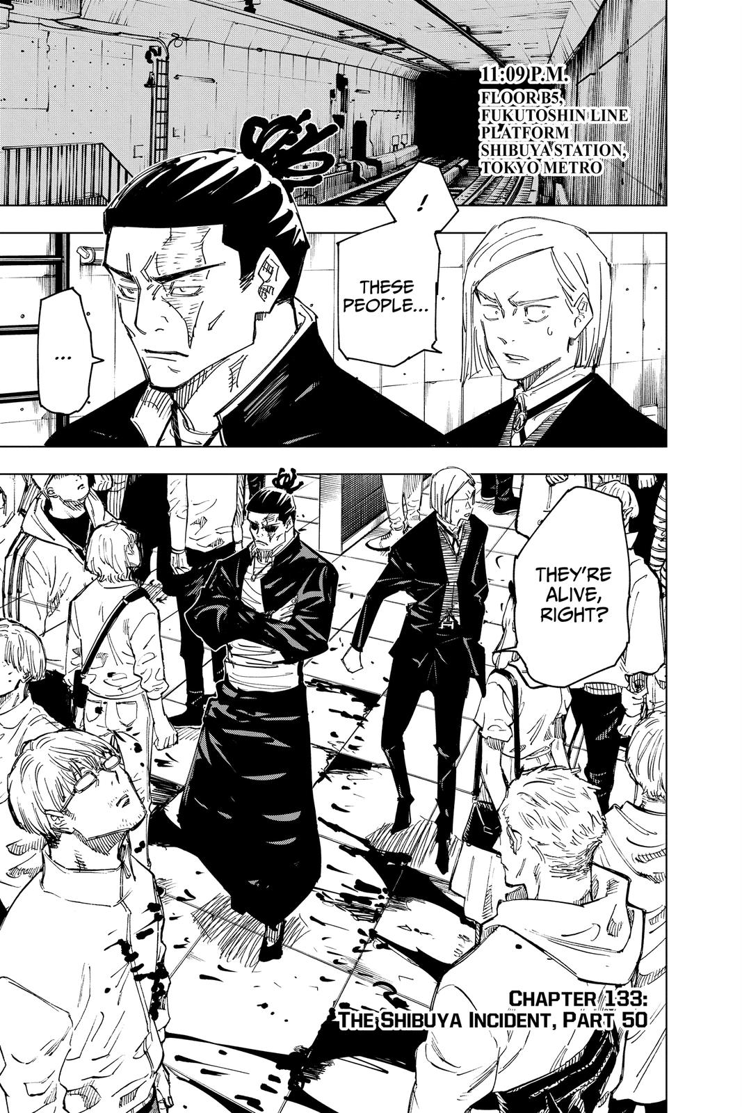 Jujutsu Kaisen Manga Chapter 133 page 1 - The Shibuya Incident, Part 50