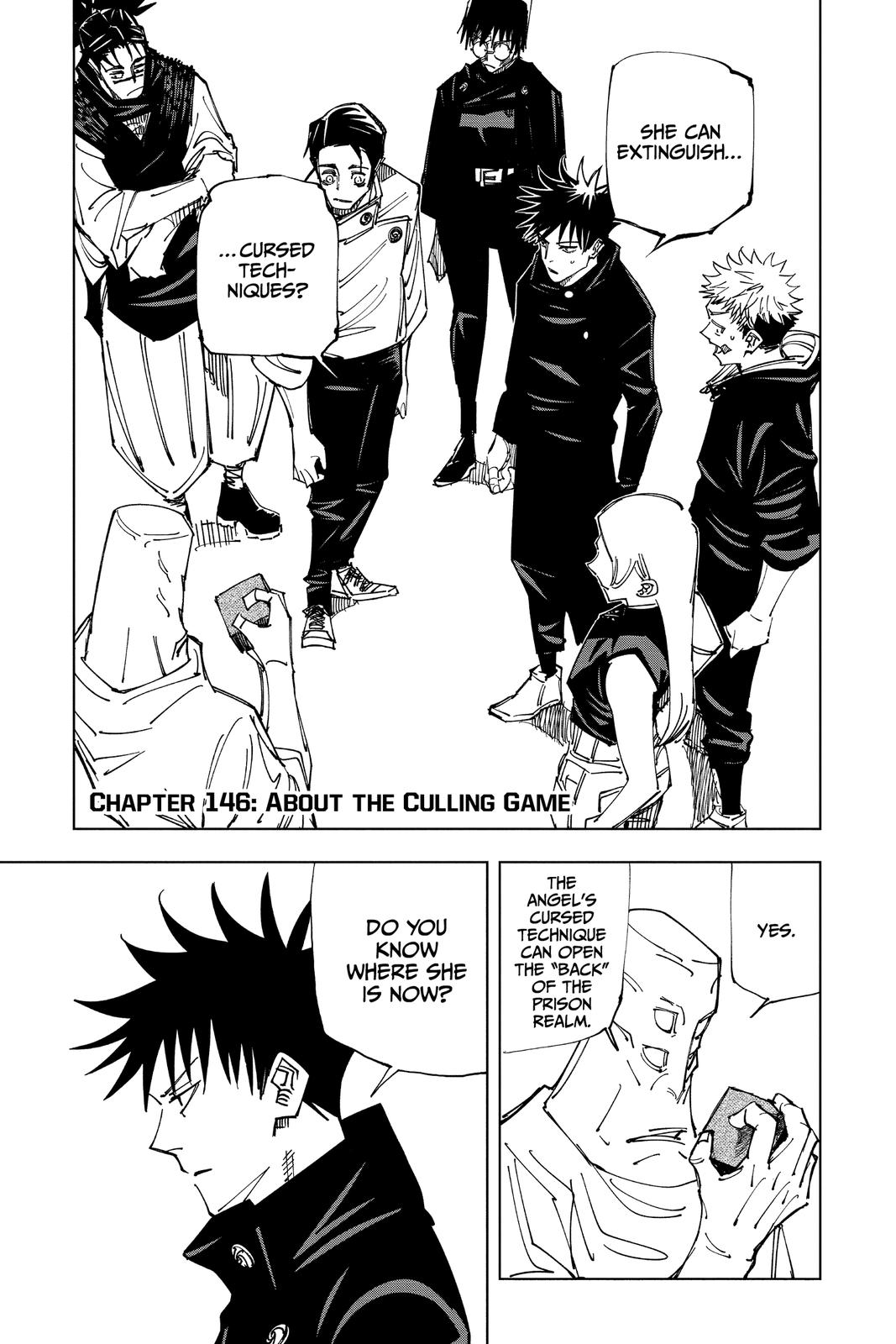 Jujutsu Kaisen Manga Chapter 146 page 1 - About the Culling Game