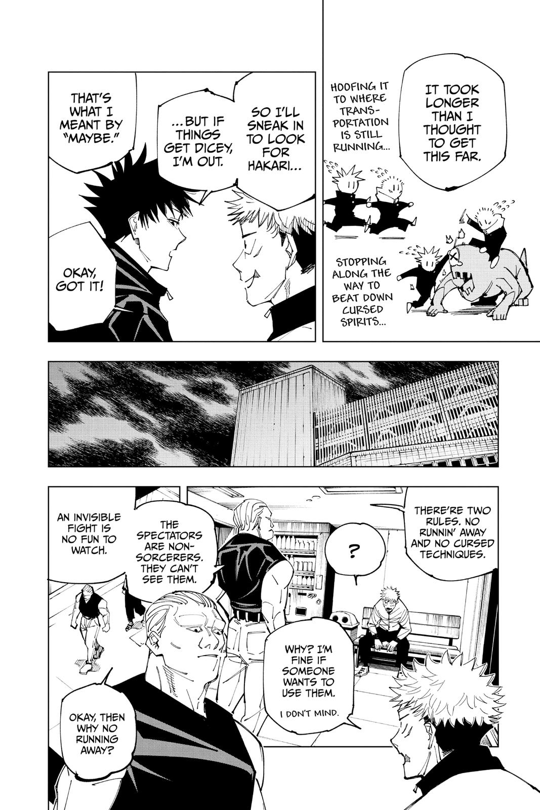 Jujutsu Kaisen Manga Chapter 153 page 14 - Underground Fight Club