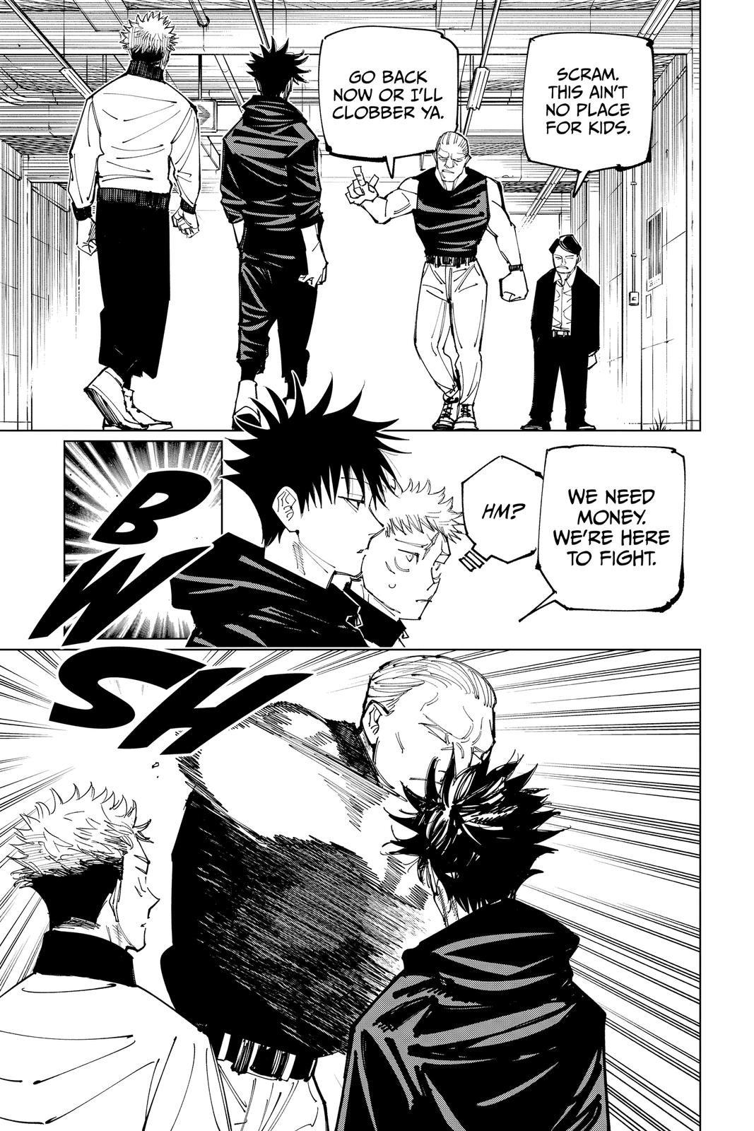Jujutsu Kaisen Manga Chapter 153 page 9 - Underground Fight Club