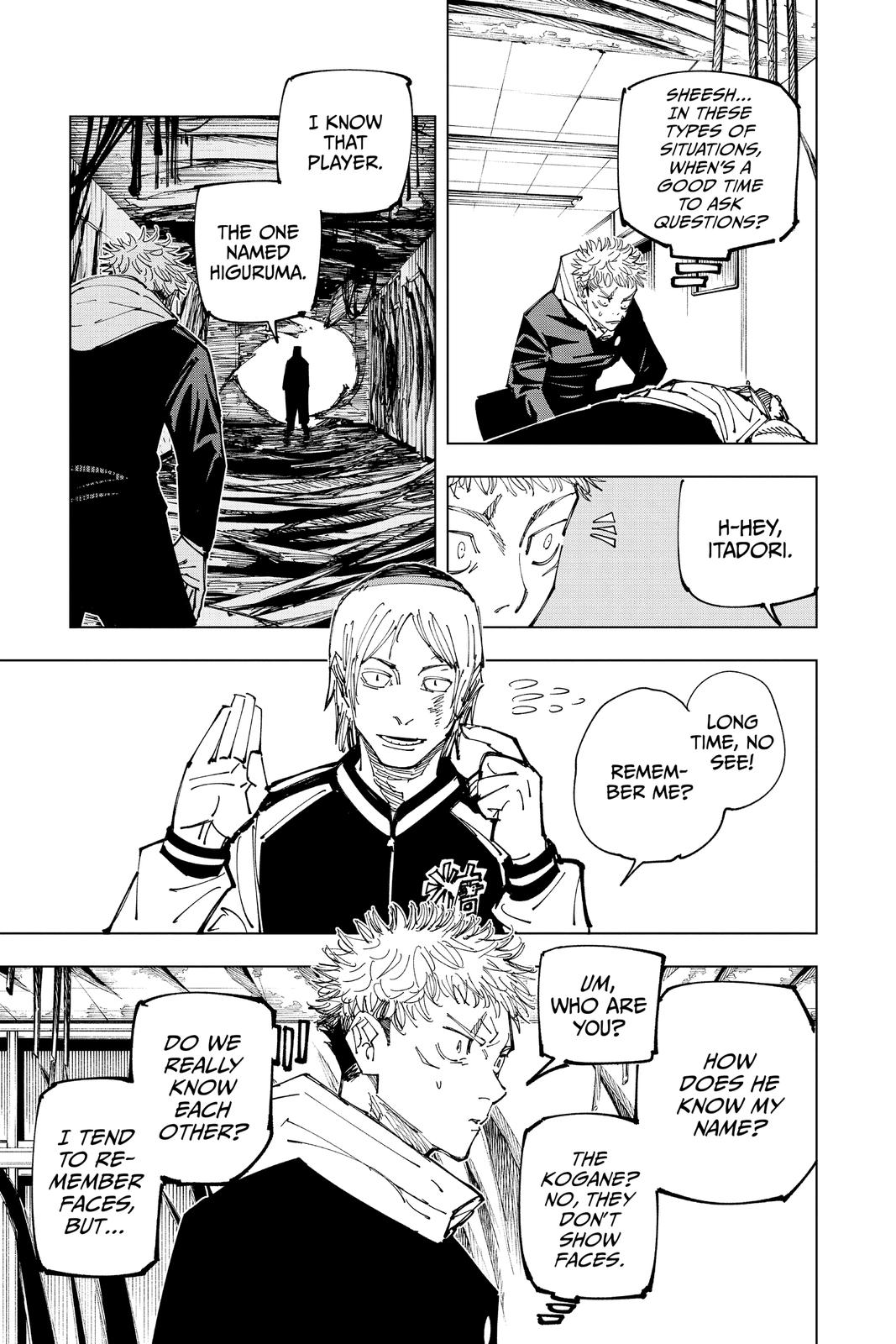 Jujutsu Kaisen Manga Chapter 162 page 19 - Tokyo No. 1 Colony, Part 2