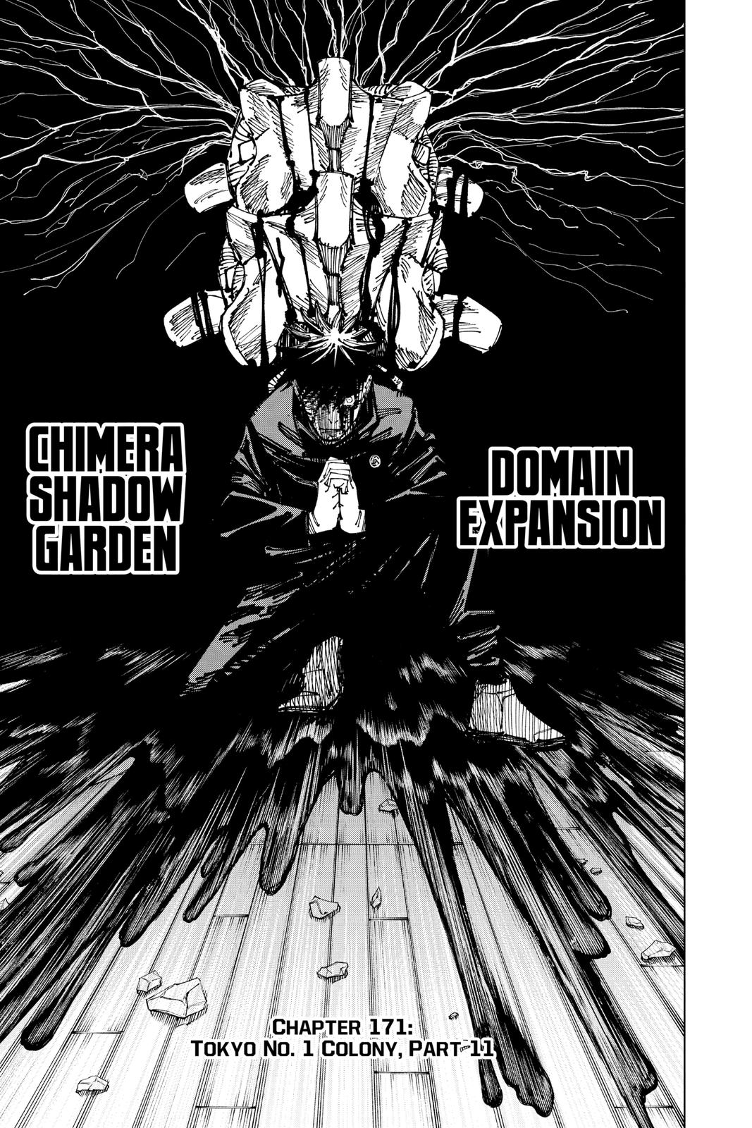 Jujutsu Kaisen Manga Chapter 171 page 1 - Tokyo No. 1 Colony, Part 11