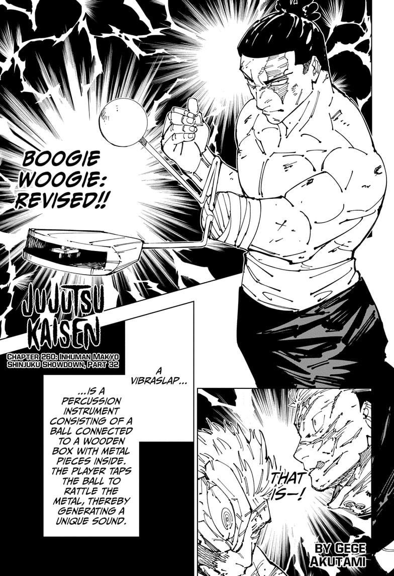 Jujutsu Kaisen Manga Chapter 260 page 1 - Inhuman Makyo Shinjuku Showdown, Part 32