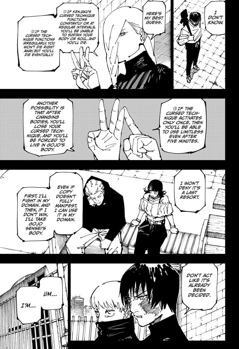 Jujutsu Kaisen Manga Chapter 261 page 5 - Inhuman Makyo Shinjuku Showdown, Part 33