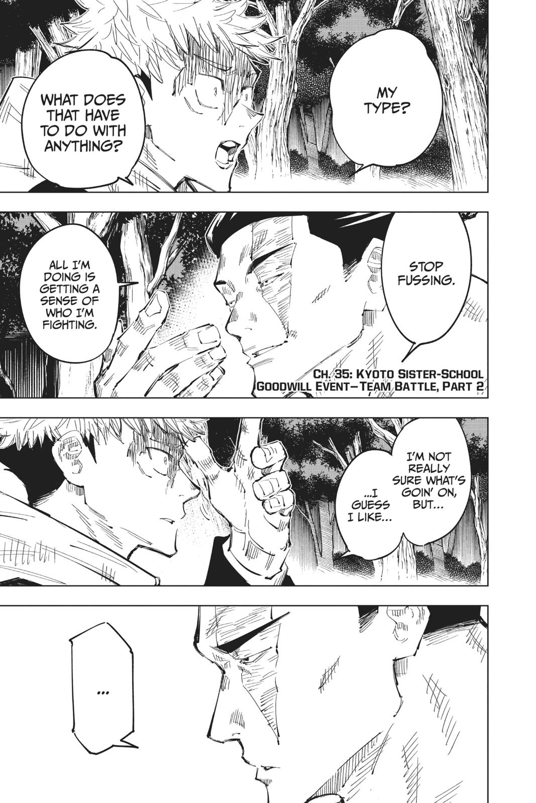 Jujutsu Kaisen Manga Chapter 35 page 7 - Kyoto Sister School Goodwill Event - Team Battle, Part 2