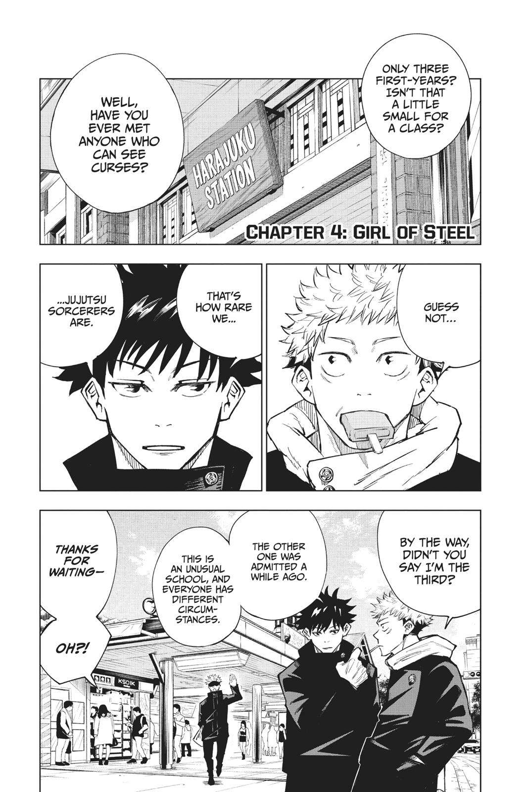 Jujutsu Kaisen Manga Chapter 4 page 1 - Girl of Steel