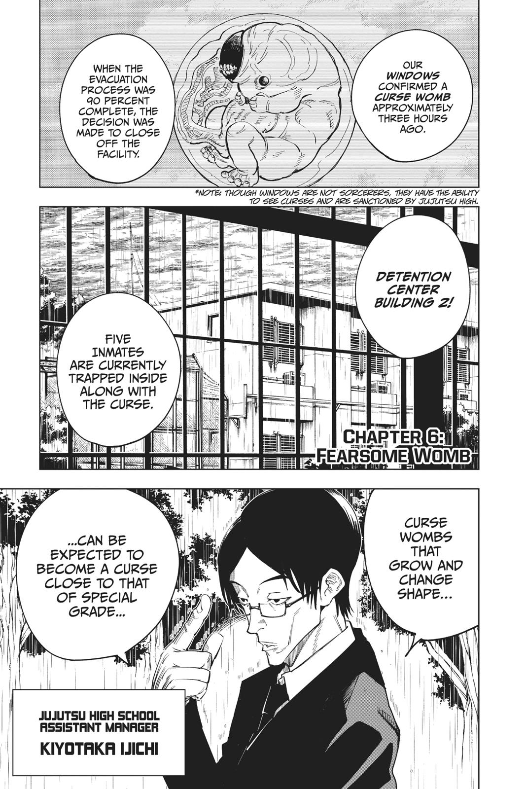 Jujutsu Kaisen Manga Chapter 6 page 1 - Fearsome Womb