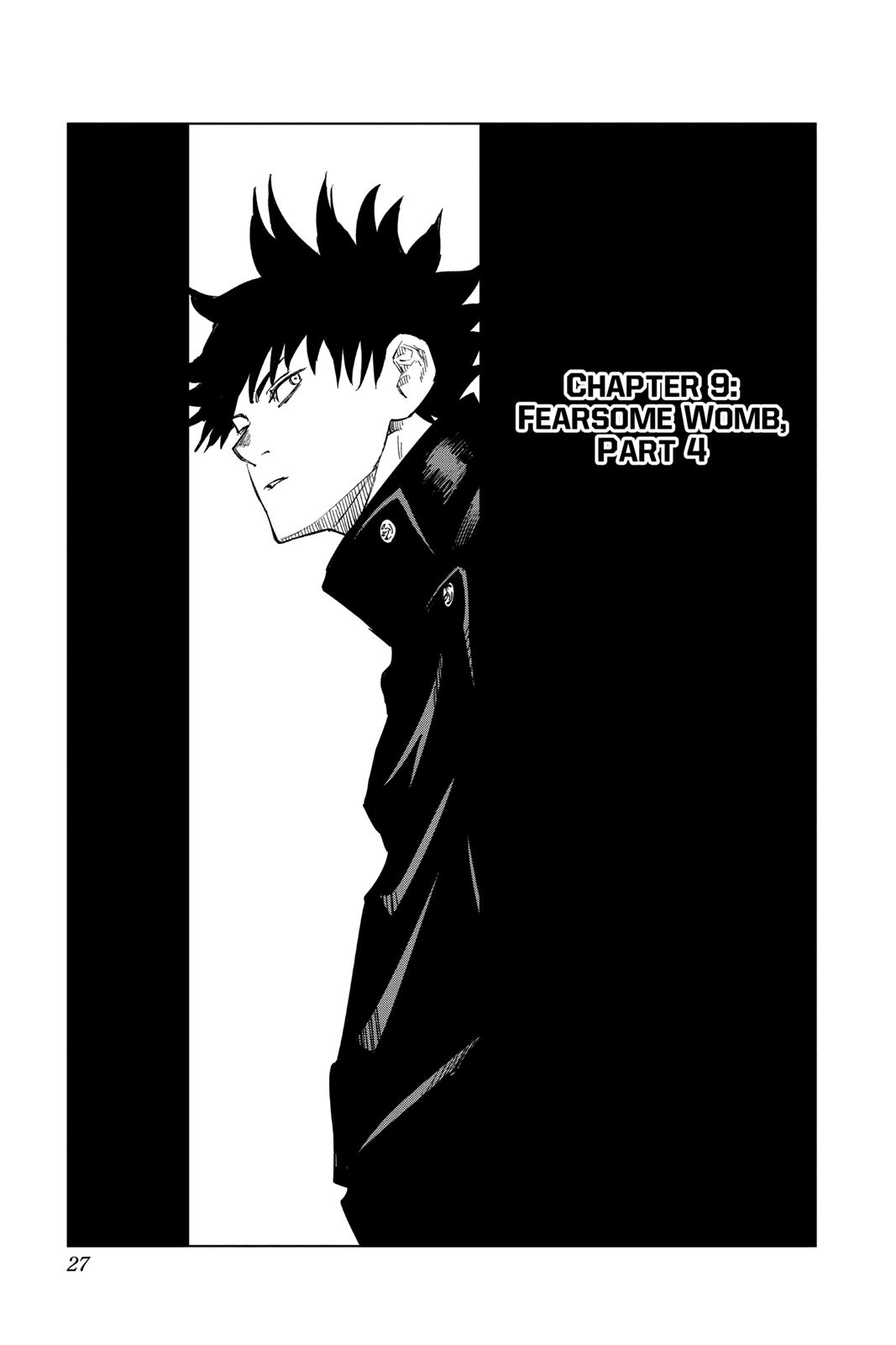 Jujutsu Kaisen Manga Chapter 9 page 1 - Fearsome Womb, Part 4