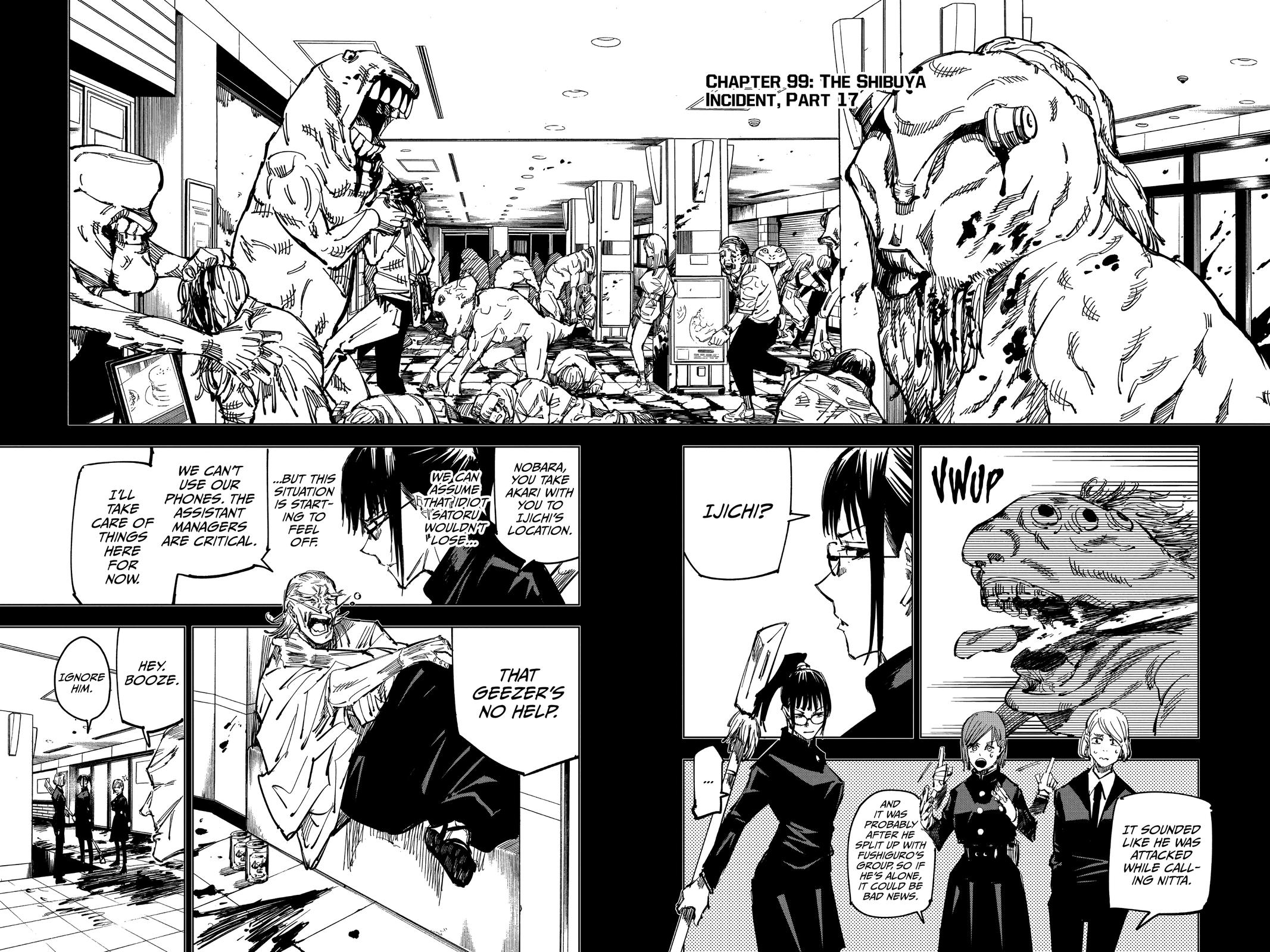 Jujutsu Kaisen Manga Chapter 99 page 2 - The Shibuya Incident, Part 17