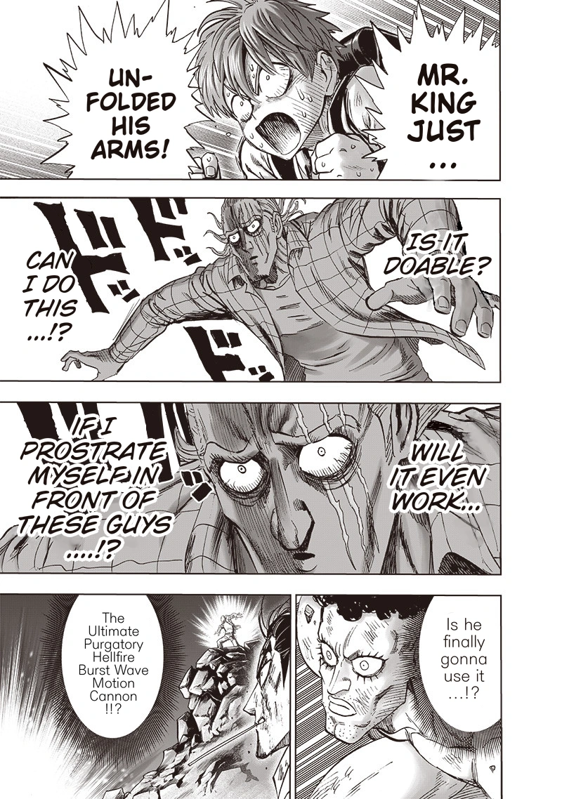 One Punch Man Manga Chapter 154 page 8 - Ultimate Purgatory Hellfire Burst Wave-Motion Cannon