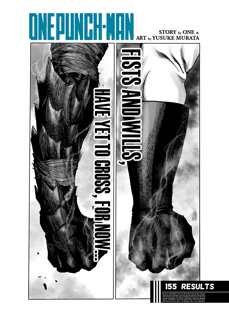 One Punch Man Manga Chapter 155 page 1 - Results
