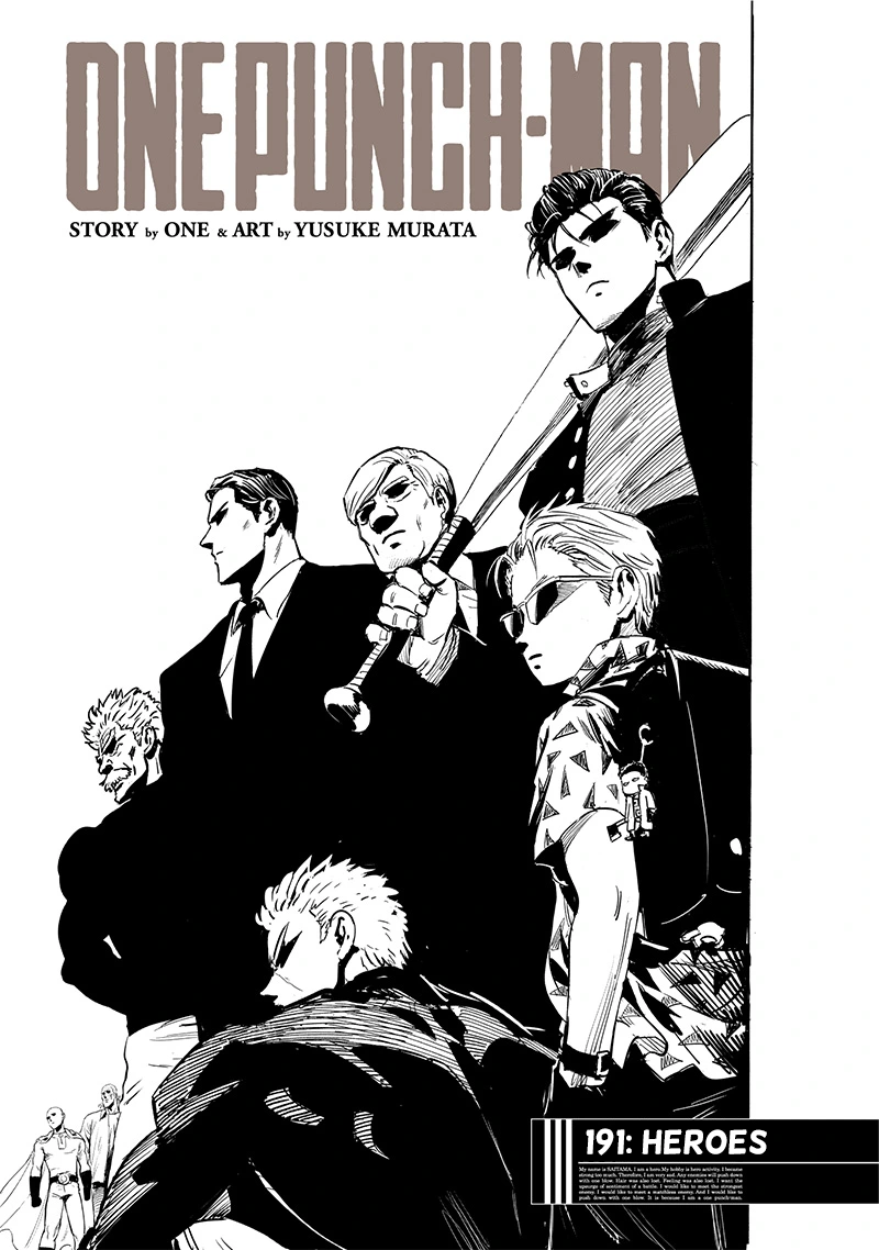 One Punch Man Manga Chapter 191 page 1 - Heroes
