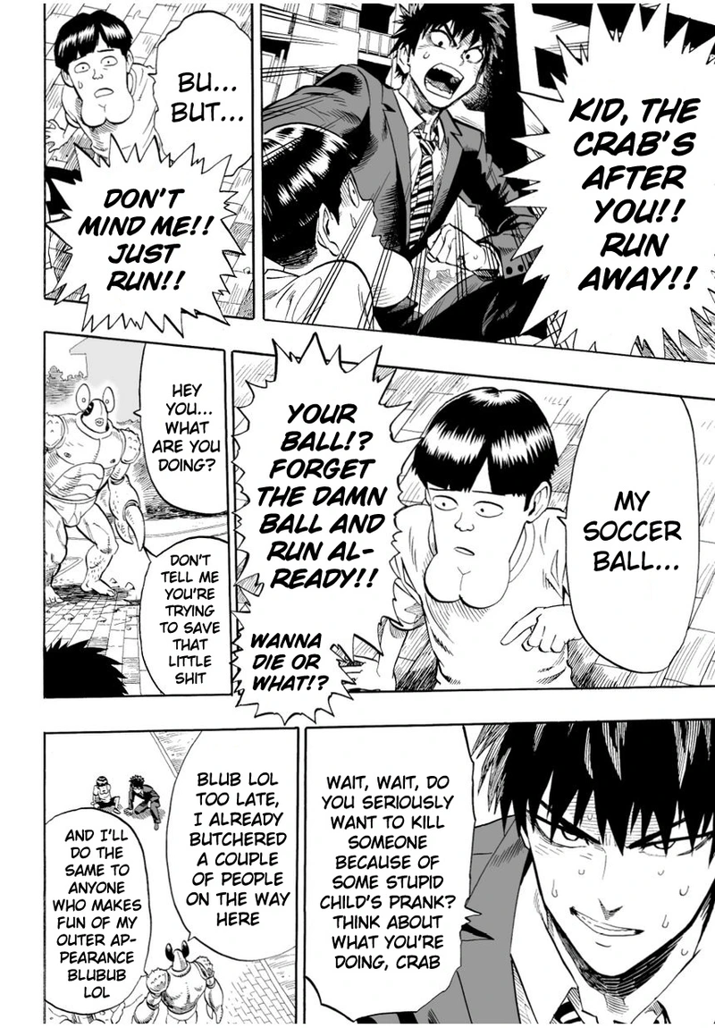 One Punch Man Manga Chapter 2 page 10 - Crab and Job Hunting