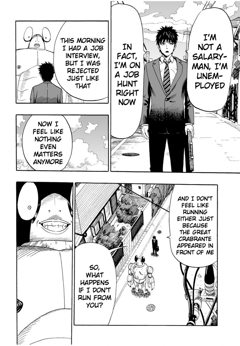 One Punch Man Manga Chapter 2 page 4 - Crab and Job Hunting