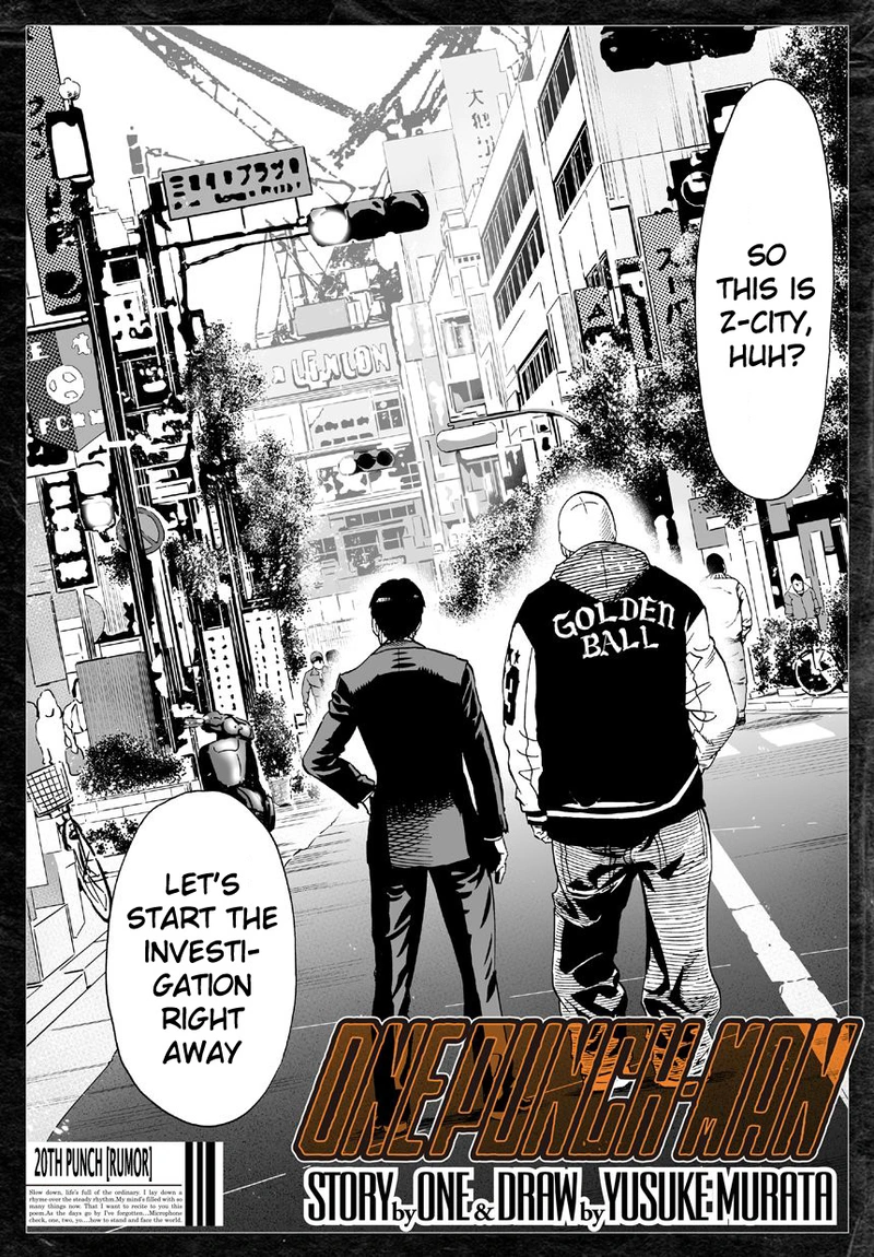 One Punch Man Manga Chapter 20 page 1 - Rumor