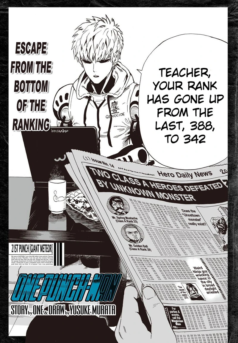 One Punch Man Manga Chapter 21 page 1 - Giant Meteor