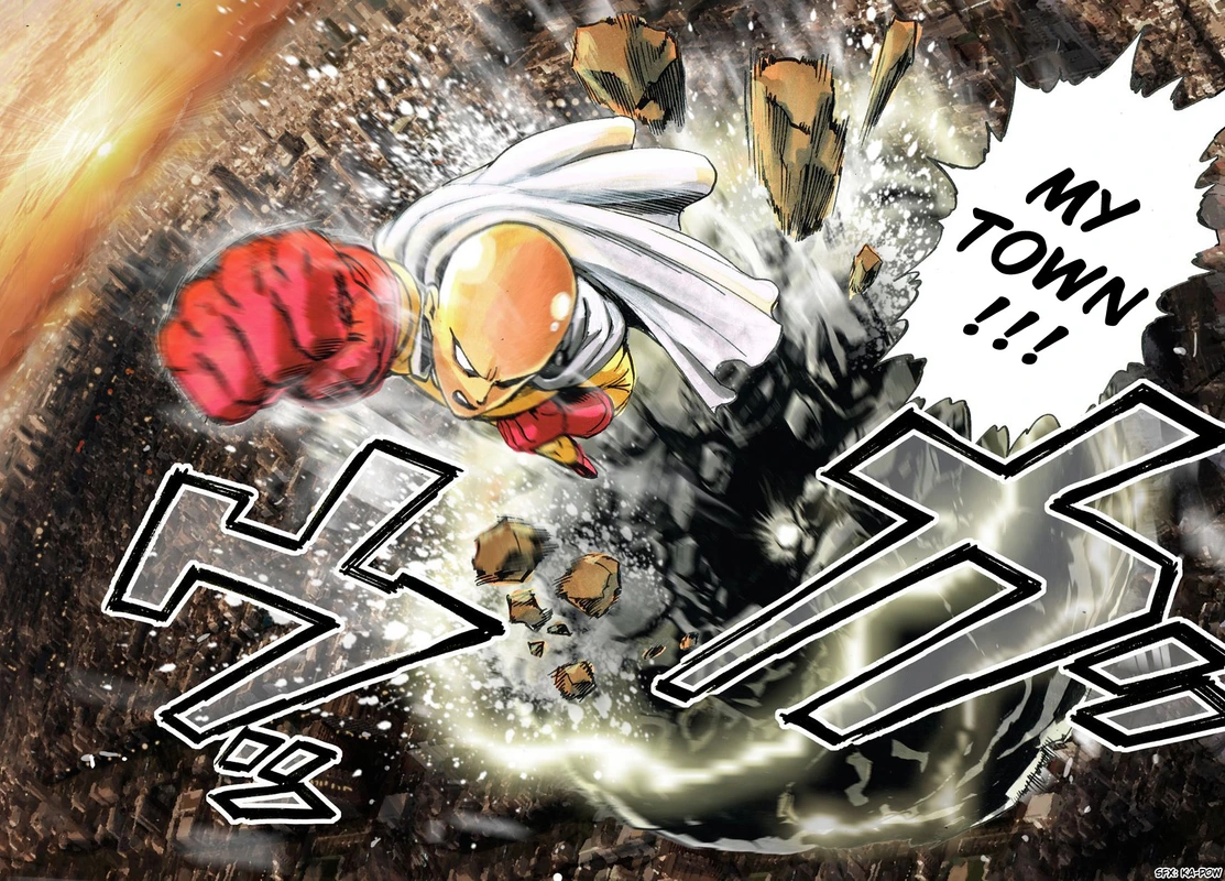 One Punch Man Manga Chapter 21 page 100 - Giant Meteor