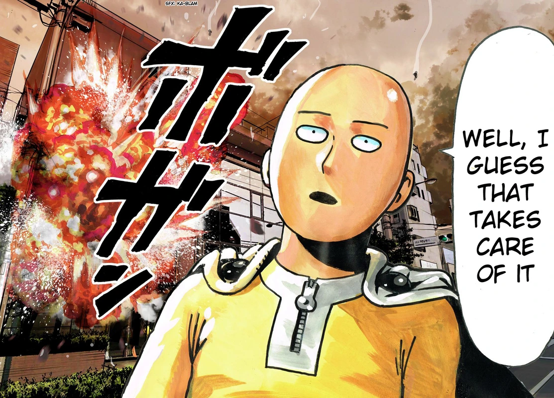 One Punch Man Manga Chapter 21 page 114 - Giant Meteor