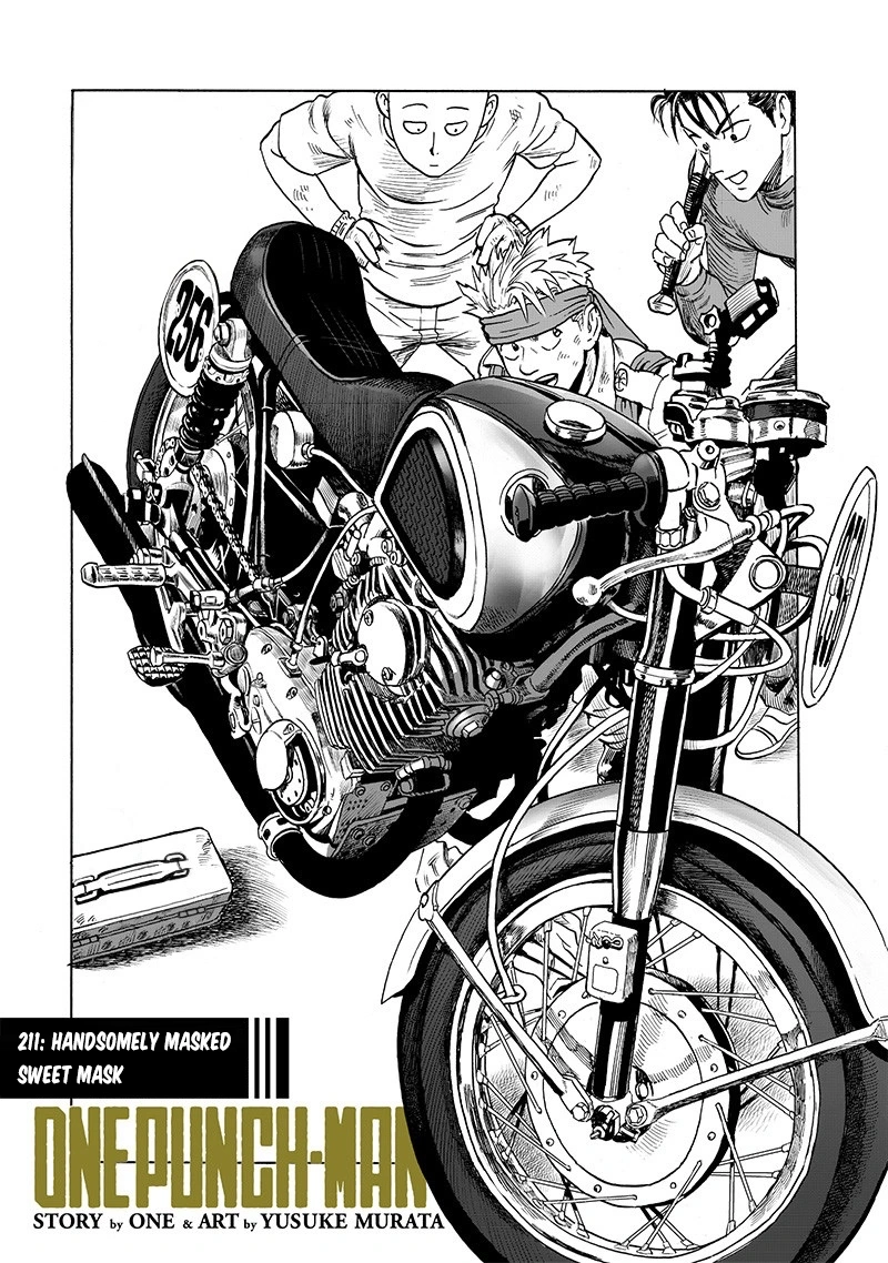 One Punch Man Manga Chapter 211 page 1 - Handsomely Masked Sweet Mask