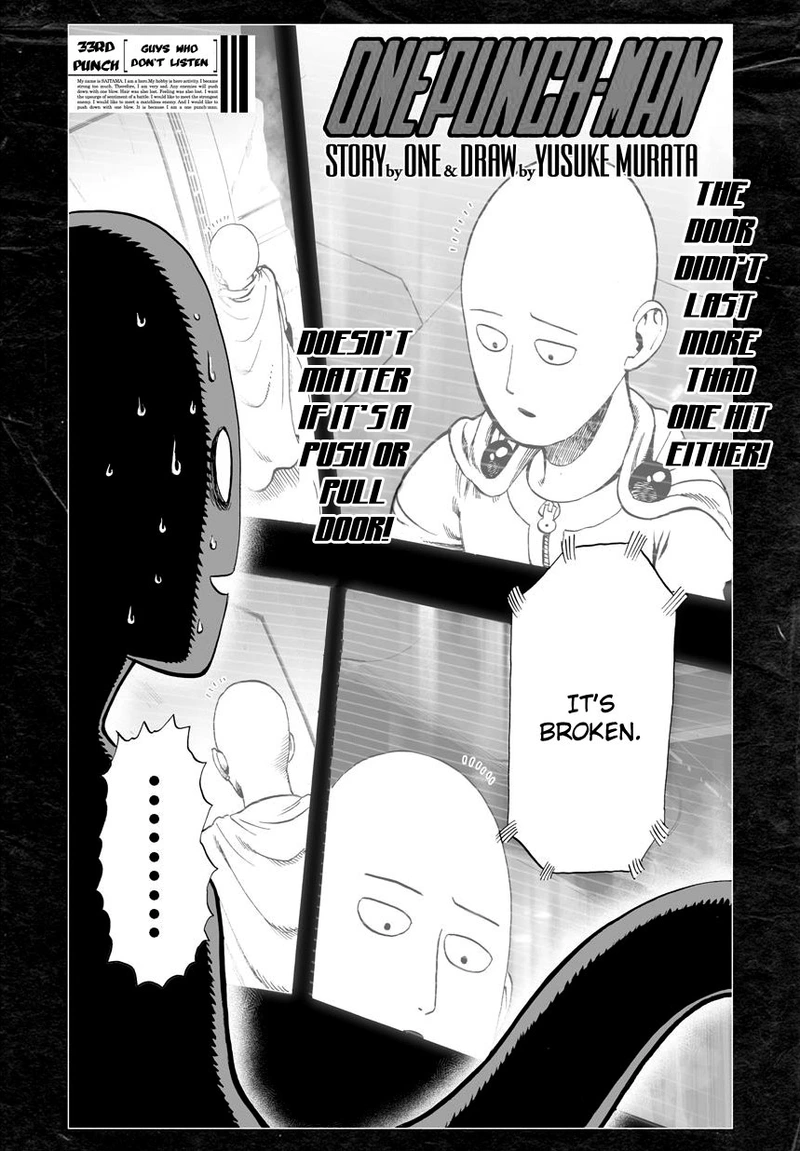 One Punch Man Manga Chapter 33 page 2 - Guys Who Don't Listen