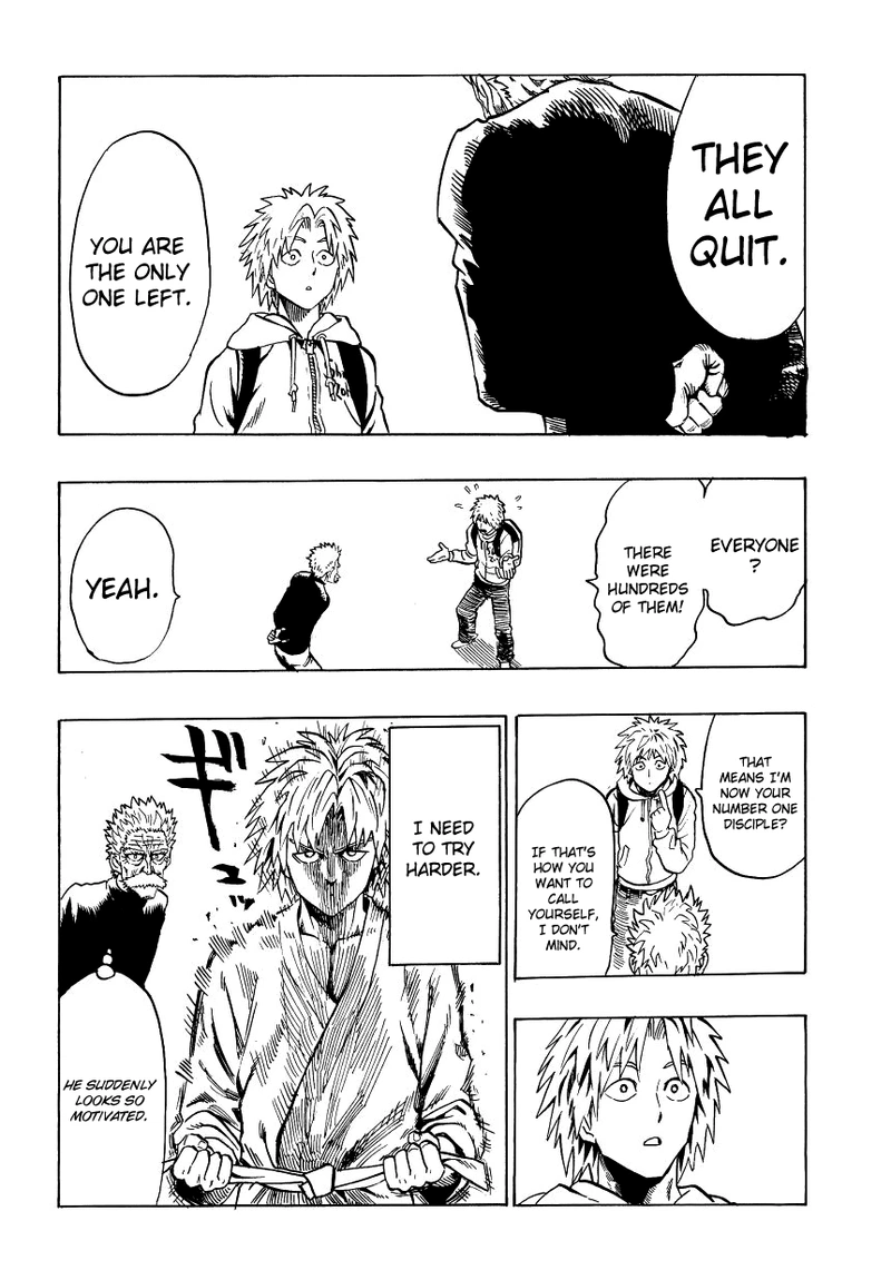 One Punch Man Manga Chapter 37.7 page 4 - Recollection Of A Most Sincere Apprentice | Volume 7 Extras