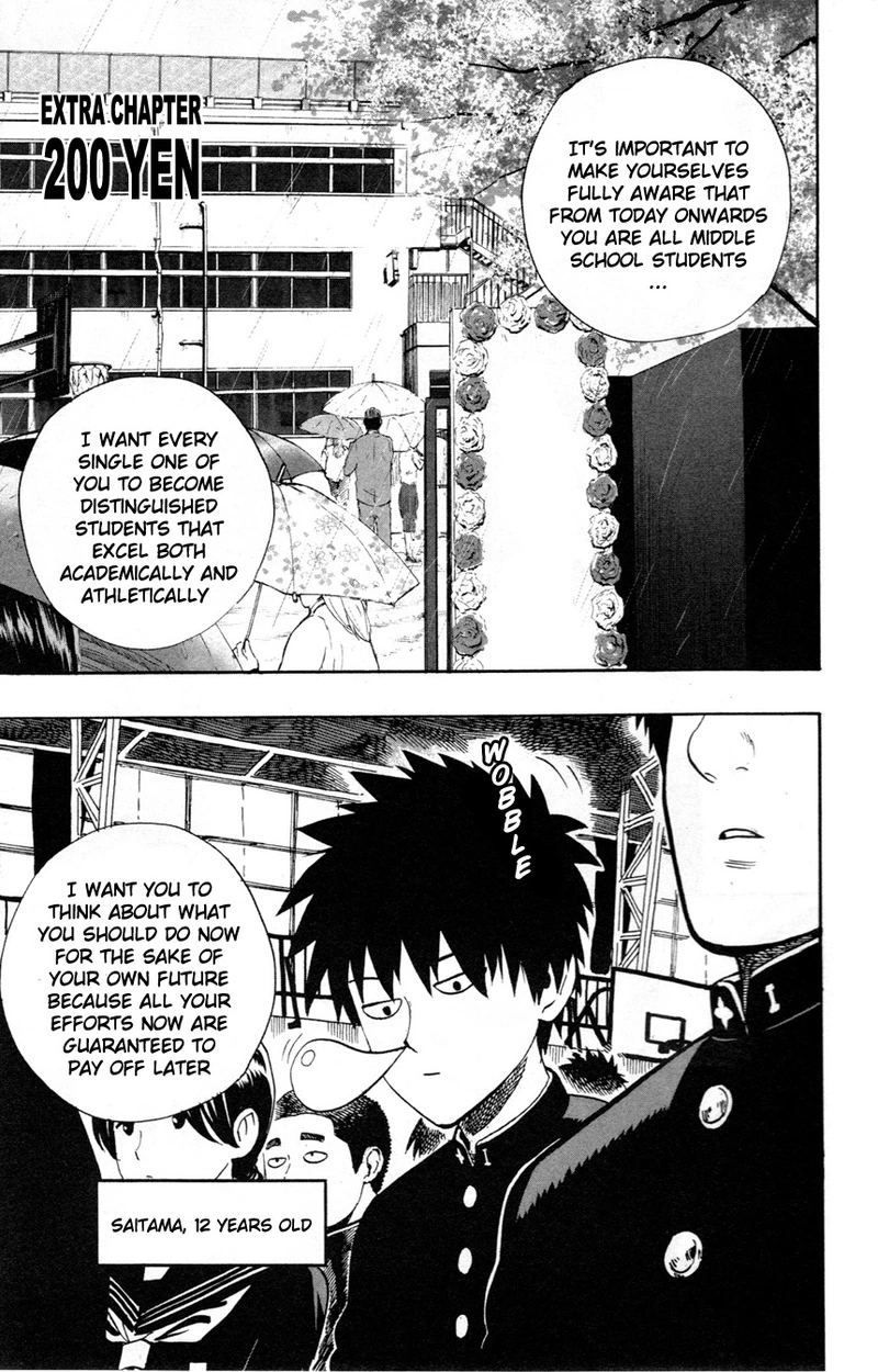One Punch Man Manga Chapter 8.5 page 3 - 200 Yen | Volume 1 Extras