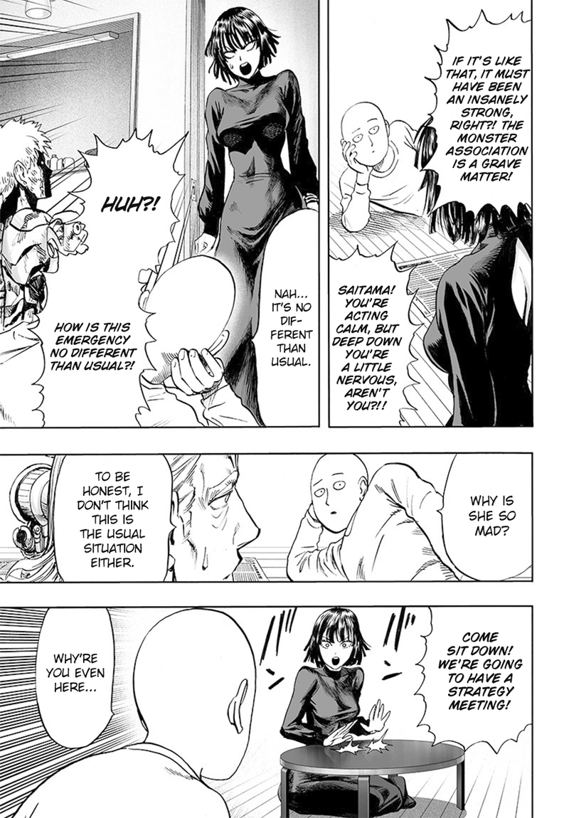 One Punch Man Manga Chapter 85 page 35 - Is it Because I'm Caped Baldy?