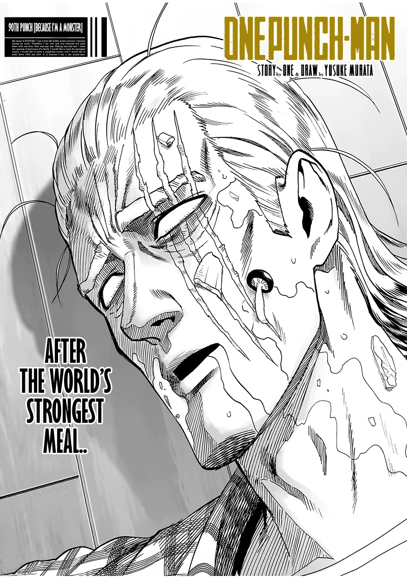 One Punch Man Manga Chapter 90 page 1 - Because I'm a Monster